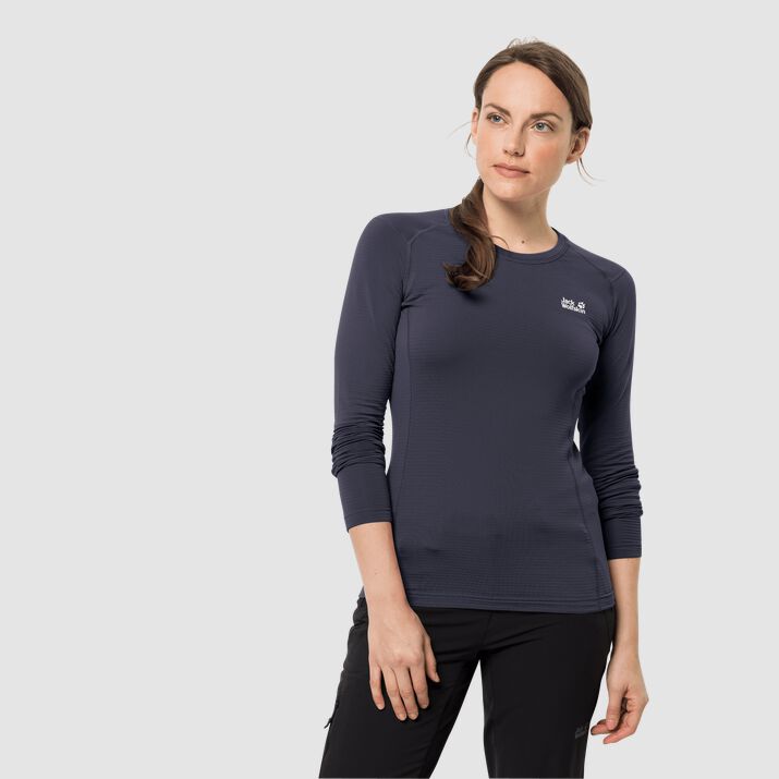 Jack Wolfskin Womens Infinite Long Sleeve T-shirt Navy 476590KZG